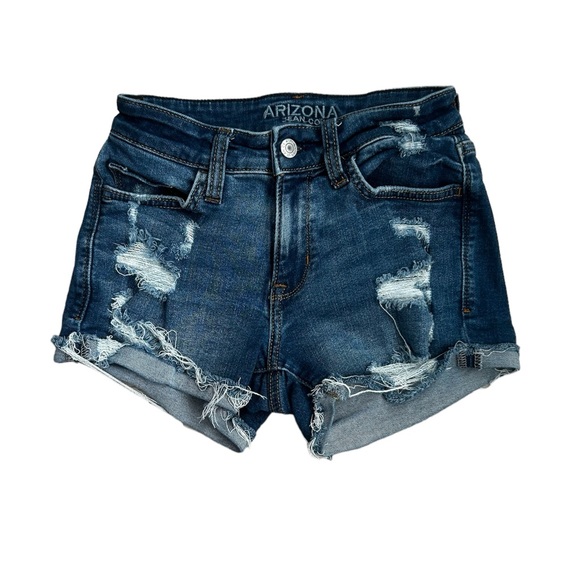 Mid-rise ripped jeans shorts- Arizona Jean Co size 1 - Picture 1 of 3